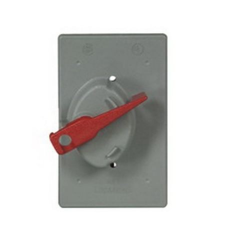 S2983Eaton Wiring Devices S2983 Non-Metallic Weatherproof Device Box Cover, 2.95 in W x 1.56 in D, Switch Cover, Tough Plastic