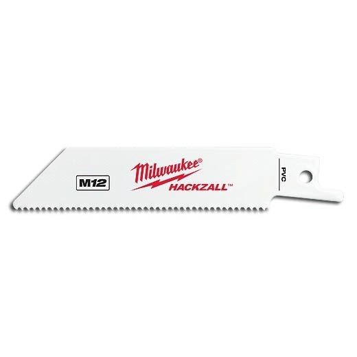 Milwaukee® 49-00-5414 Straight Back Thin Kerf Reciprocating Saw Blade, 4 in L x 3/4 in W, 14 TPI, Bi-Metal Body, Universal/Toothed Edge Tang