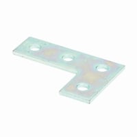 B143SS4B-Line B143SS4 Flat Corner Plate, 4 Holes, 5-3/8 in L x 3-1/2 in W x 1/4 in THK, 304 Stainless Steel