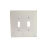 EATON Arrow Hart™ Eaton Wiring Devices 2149W-SP-L 2000 Oversized Toggle Switch Wallplate, 2 Gangs, 5.25 in H x 5.31 in W, Thermoset, White