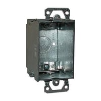 RACO® 519 Gangable Switch Box, Steel, 12.5 cu-in Capacity, 1 Gangs, 1 Outlets, 5 Knockouts, 2 in H x 4.22 in W x 2.5 in D