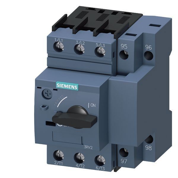 3RV21214DA10Siemens 3RV21214DA10 Motor Protection Circuit Breaker, 690 VAC, 20 to 25 A, 2 kA Interrupt, 3 Poles, Magnetic Trip