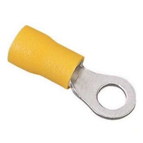 IDEAL® 83-2331 1-Hole Vinyl Insulated Ring Terminal, 12 to 10 AWG, 8 in Stud, Tin Plated Brass