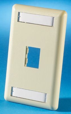 OR-40300549-13Ortronics® TracJack® OR-40300549-13 Clarity® Faceplate, 1 Gang, 1 Port, Threaded Mount, Thermoplastic
