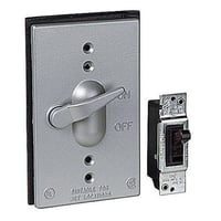 Red Dot® CCT-1 Weatherproof Cover With 1-Pole 125 VAC 15 A Switch, 4-9/16 in L x 2-13/16 in W, Die Cast Aluminum