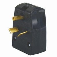 287-TLeviton® 287-E Non-Grounding Straight Blade Angle Plug, 125/250 VAC, 30/50 A, 3 Poles, 3 Wires, Black