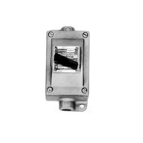Crouse-Hinds FlexStation™ EDSC2130 1-Gang 3-Way Feed Through Factory Sealed Snap Switch Control Station With Snap Switch, (2) 3/4 in Hub, 120/277 VAC, 20 A, 1 Operator, NEMA 3/7B/7C/7D/9E/9F/9G NEMA Rating