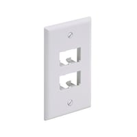 CFP4WHPanduit® Mini-Com® PanNet® CFP4EI Classic Series Flat Vertical Faceplate, 1 Gangs, 4 Ports, Mini-Com® Module, Flush Mount, ABS