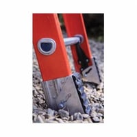 D6240-2WERNER® D6240-2 D6200-2 Flat D-Rung Extension Ladder, 40 ft OAL, ANSI Code: A14.5, 300 lb Load, Fiberglass, 12 in Adjustable Increments