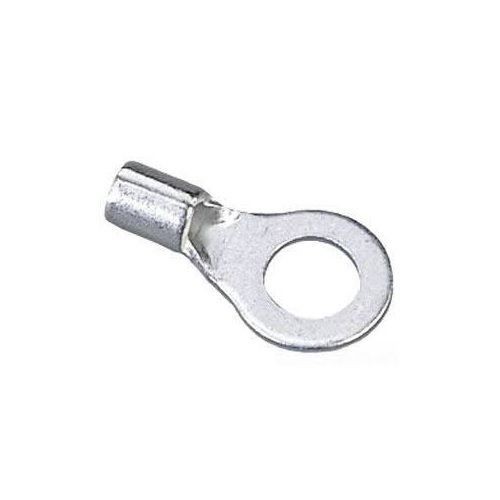 IDEAL® 83-0541 1-Hole Non Insulated Bare Ring Terminal, 6 AWG, 3/8 in Stud, Tin Plated Brass