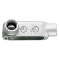 LL777Crouse-Hinds Condulet® LL777 Type LL Conduit Outlet Body, 2-1/2 in Hub, 7 Form, Feraloy® Iron Alloy, Aluminum Acrylic Painted/Electro-Galvanized