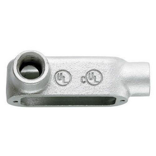 LL777Crouse-Hinds Condulet® LL777 Type LL Conduit Outlet Body, 2-1/2 in Hub, 7 Form, Feraloy® Iron Alloy, Aluminum Acrylic Painted/Electro-Galvanized