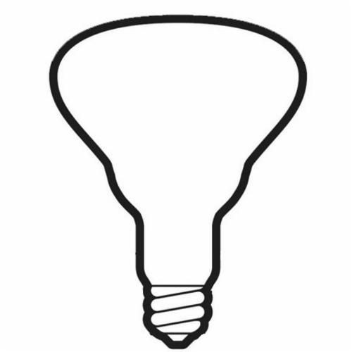 GE ProLine™ 250R40/1/PRO Incandescent Reflector Lamp, 250 W, 120 V, 2200 Lumens, R40, Clear, 6.56 in MOL