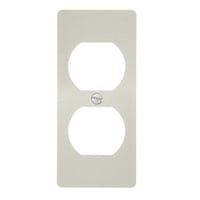 Wiremold® 5507D-WH 5500/5507 Duplex Multi-Channel Non-Metallic Faceplate, For Use With Duplex Style Device, Raceway, PVC, White
