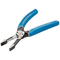 Klein® Klein-Kurve® K12035 Heavy Duty Shear Cutting Wire Stripper With Hold-Open Spring, 18 to 8 AWG Solid/20 to 10 AWG Stranded Other Non-Metallic Type NM Sheathed/Romex® Cable, 8.41 in OAL, Forged Steel Body