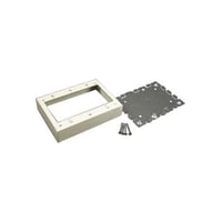 Wiremold® V5747-3 3-Gang Shallow Device Box, 4-5/8 in L x 6-1/2 in W x 1-3/8 in H, Steel, Ivory/White