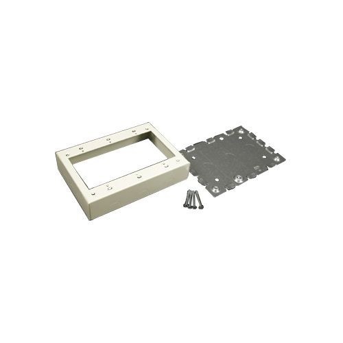 Wiremold® V5747-3 3-Gang Shallow Device Box, 4-5/8 in L x 6-1/2 in W x 1-3/8 in H, Steel, Ivory/White