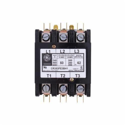 CR353FE3BH1GE CR353FE3BH1 3-Phase Non-Reversing Standard Definite Purpose Contactor, 24 VAC V Coil, 300 A, 3 Poles