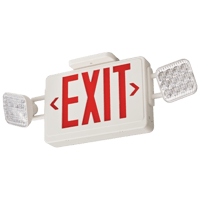 ECRG SQ M6Lithonia Lighting® Contractor Select™ Lithonia Lighting Basics™ ECRG SQ M6 Square Head Emergency Light/Exit Combo, LED Lamp, 3.5 W Fixture, 120/277 VAC, White Housing, EXIT Legend