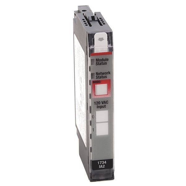 1734-IA2Allen-Bradley 1734-IA2 Input Module, POINT I/O, Digital, AC, 2 Points 120VAC Input, Open Style, DIN Mounted