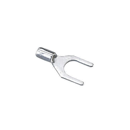 IDEAL® 83-6221 Non Insulated Bare Spade Terminal, 12 to 10 AWG, 10 in Stud, Tin Plated Brass