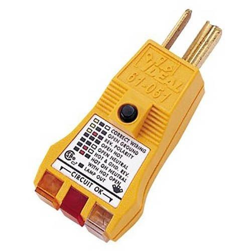 IDEAL® E-Z Check® 61-051 GFI Circuit Tester, 120 VAC