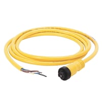 889N-F5AE-6FAllen-Bradley, 889N-F5AE-6F, Mini/Mini Plus, Female, Straight, 5-Pin, PVC Cable, Yellow, Unshielded, IEC Color Coded, No Connector, 6 feet (1.83 meters)