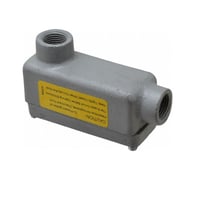 OELB50O-Z/Gedney OELB50 Type OELB Conduit Outlet Body, 1/2 in Hub, 4.8 cu-in Capacity, Grayloy Iron, Aluminum Enamel/Zinc Electroplated
