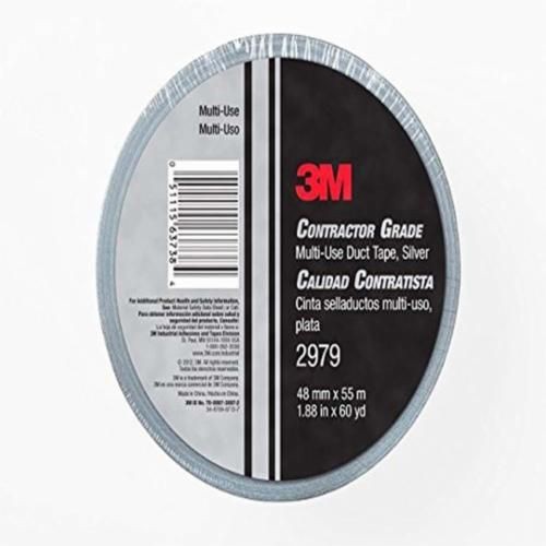 70103356923M™ 051115-63738 Contractor-Grade Multi-Use Duct Tape, 60 yd L x 1.88 in W, 7 mil THK, Synthetic Rubber Adhesive, Polyethylene Film Over Cloth Scrim Backing, Silver