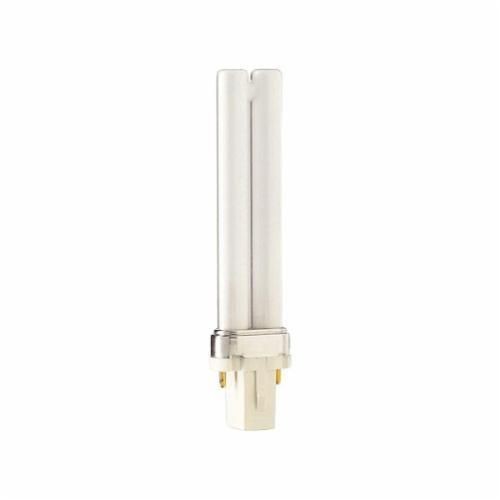 148734Philips ALTO® 148734 Energy Saving Non-Dimmable Short Compact Fluorescent Lamp, 7 W, 2G11/Bi-Pin G23 CFL-NI Lamp, PLS Shape, 400 Lumens