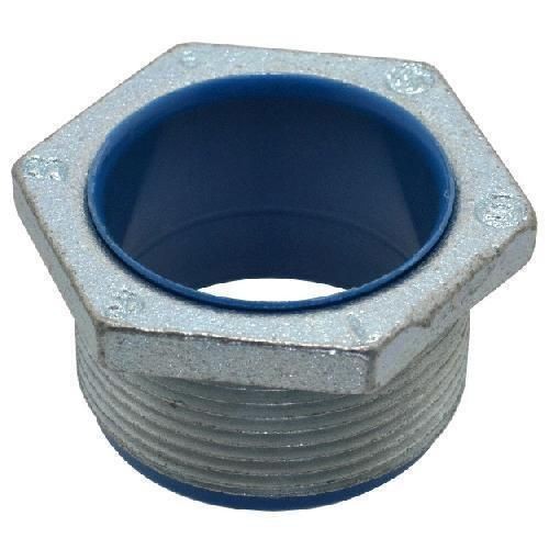 T&B® CHASE® 1946 Bushed Conduit Nipple, 1-1/2 in, For Use With Rigid/IMC Conduits, Malleable Iron, Chromate Coated/Electro-Zinc Plated