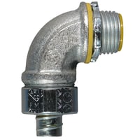 Data-Spec SheetAppleton® 4QS-950T Liquid Tight Oiltight Raintight Conduit Connector With Insulated Throat, 1/2 in Trade, 90 deg, Malleable Iron, Zinc Electroplated