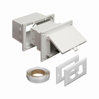DVB1WArlington InBox™ DVB1W DB Series Low Profile Electrical Box Kit, Plastic, 22 cu-in Capacity, 1 Gangs, 7.186 in L x 4.934 in W x 5.283 in H