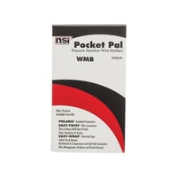 WMB-3NSI Pocket Pal WMB-3 Pre-Printed Wire Marker Book, 6 in L x 3-1/4 in W, Black on White, Vinyl Impregnated Cloth Film