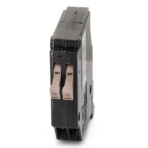 CHT1515EATON CHT1515 Type CHT Twin Breaker, 120/240 VAC, 15 A, 10 kA Interrupt, 1 Poles, Thermal/Magnetic Trip