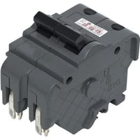Connecticut Electric UBIF260N Type NC HACR Rated Thick Replacement Circuit Breaker, 120/240 VAC, 60 A, 10 kA Interrupt, 2 Poles, Thermal/Magnetic Trip