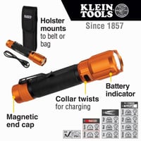 56413Klein® 56413 Pocket Flashlight, LED Bulb, Anodized Aluminum Housing, 1000 Lumens (Boost), 800 Lumens (High), 400 Lumens (Low), 95 Lumens (Strobe) Spotlight/650 Lumens (High), 450 Lumens (Medium), 35 Lumens (Eco), 4 Lumens (Strobe) Floodlig