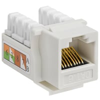 KMJA612OCC® KMJA612 8-Position Modular Jack, Cat 6 Module, Keystone Mount, Thermoplastic, Bright White