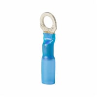 RBS14-8XSta-Kon® RBS14-8FLX Heat Shrinkable Insulated Fork Terminal, 16 to 14 AWG Conductor, 1.35 in L, Brazed Seam/Serrated Barrel, Copper, Blue