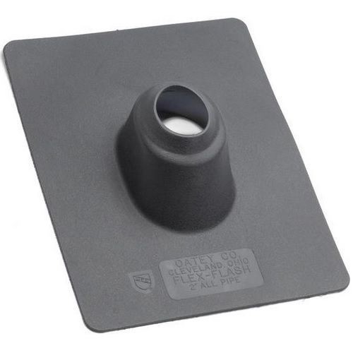 Oatey® Flex-Flash™ No-Calk® 14012 Roof Flashing, Plastic, 2 in Pipe, 9 in W x 11 in L Base
