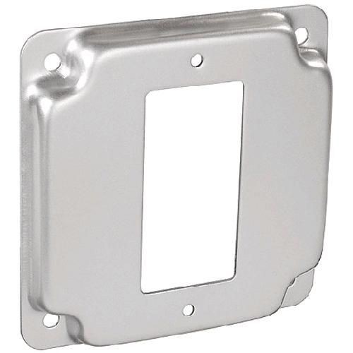 Appleton® ETP™ 8362 Raised Electrical Box Cover, 4 in L x 4 in W x 1/2 in D, GFCI Receptacle Cover, Steel