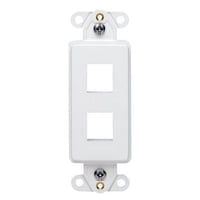 Leviton® Decora® QuickPort® 41642-W Multimedia Insert, 2 Ports, Flush Mount, White