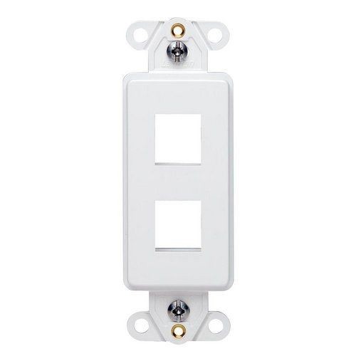 Leviton® Decora® QuickPort® 41642-W Multimedia Insert, 2 Ports, Flush Mount, White
