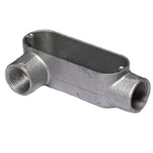 O-Z/Gedney LR250A Type LR Conduit Outlet Body, 2-1/2 in Hub, 142 cu-in Capacity, Sand Cast Copper Free Aluminum, Aluminum Enamel/Epoxy Powder Coated