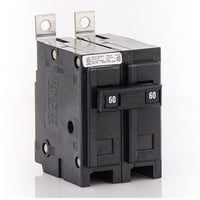 BAB2060EATON QuickLag® BAB2060 Type BAB Miniature Circuit Breaker, 120/240 VAC, 60 A, 10 kA Interrupt, 2 Poles, Non-Interchangeable/Thermal Magnetic Trip
