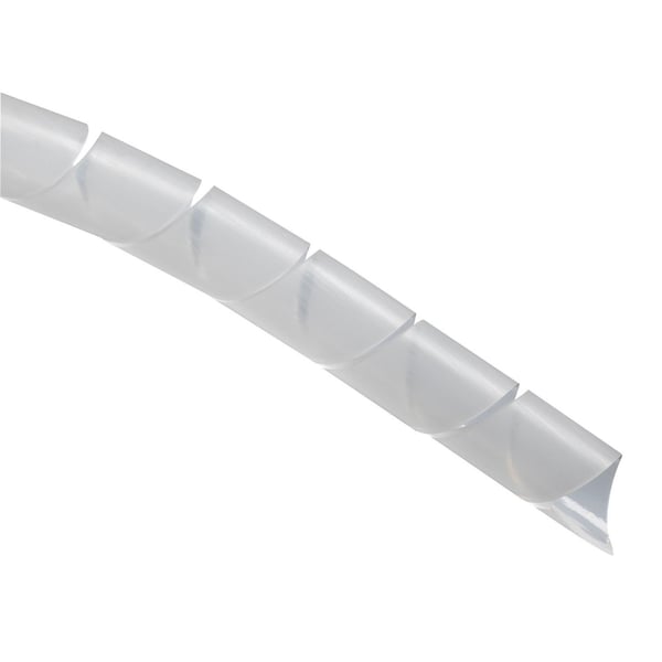 SRPE-625-9-CCatamount® SRPE-375-9-C Reverse Cut Spiral Wrap, 3/8 in OD Dia x 100 ft L x 0.052 in THK, Polyethylene, Natural