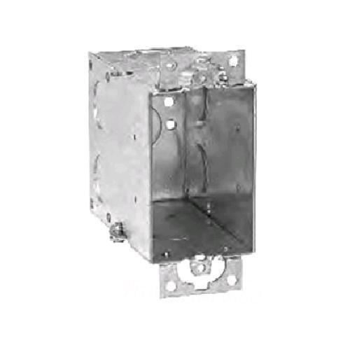 Crouse-Hinds Thepitt® TP252 Deep Gangable Welded Switch Box, Steel, 18 cu-in Capacity, 1 Gang, 5 Knockouts, 2 in W x 3-1/2 in D x 3 in H