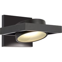 NUVO® by SATCO 62/993 Hawk Dimmable Circular Contemporary Pivoting Head Utility Wall Sconce Fixture, (1) LED Lamp, 120 VAC, Textured Black Housing