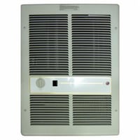 TPI F3316TSRPW 3310 1-Phase Fan Forced Standard Wall Heater With In-Built Single Pole Thermostat and Summer Fan Switch, 4000 Btu/hr, 208 VAC, 19.2 A, 4000 W