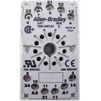 700-HN101Allen-Bradley, Relay Socket, 3PDT 700-HA Relays, Panel or DIN Rail Mount, 1-1/2 Inch